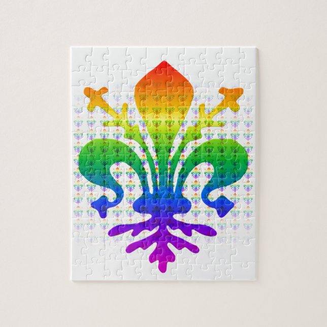 Rainbow Fleur-de-lis Puzzle (Vertikal)