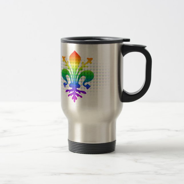 Rainbow Fleur-de-lis Reisebecher (Rechts)