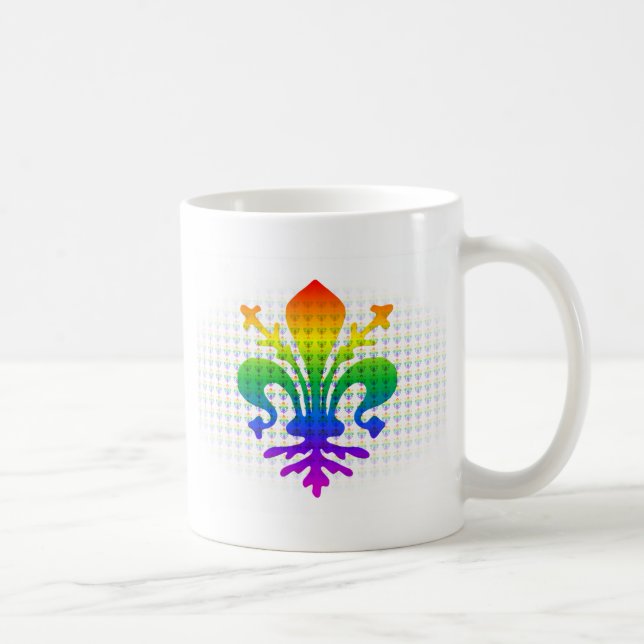Rainbow Fleur-de-lis Tasse (Rechts)