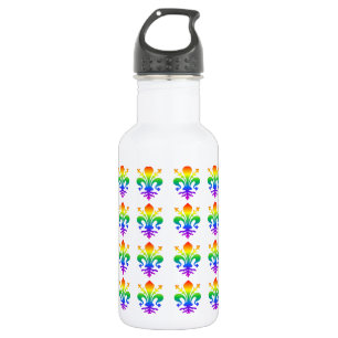 Rainbow Fleur-de-lis Trinkflasche