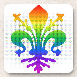 Rainbow Fleur-de-lis Untersetzer