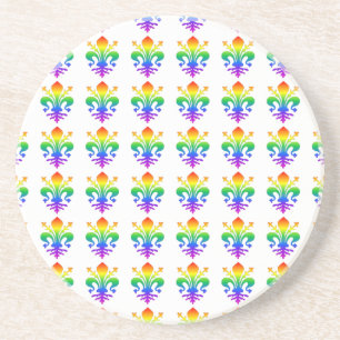 Rainbow Fleur-de-lis Untersetzer