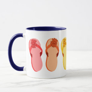 Rainbow Flip Flops Tasse