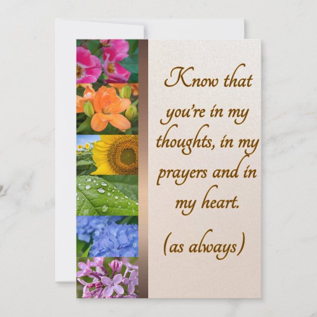 Rainbow floral Beileid Card Feiertagskarte (Vorderseite)