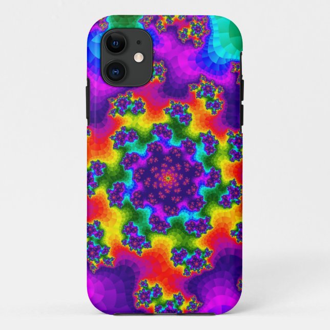 Rainbow Floral Sprinkles Case-Mate iPhone Hülle (Rückseite)