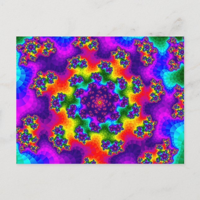 Rainbow Floral Sprinkles Postkarte (Vorderseite)