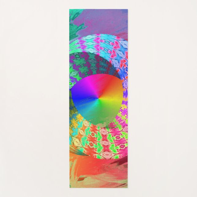 Rainbow Fluid Pour LGBT Gay Pride Yogamatte (Vorderseite)