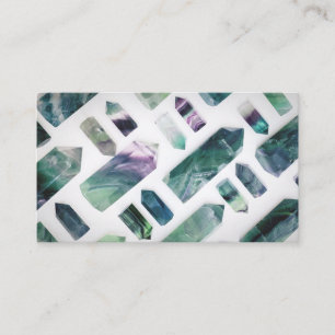 Rainbow Fluorite Crystal Muster Business Card Visitenkarte