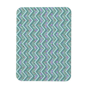 Rainbow Foil ZigZag Muster Magnet