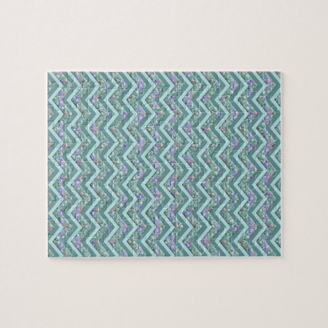 Rainbow Foil ZigZag Muster Puzzle (Horizontal)