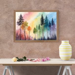 Rainbow Forest Canopy Poster
