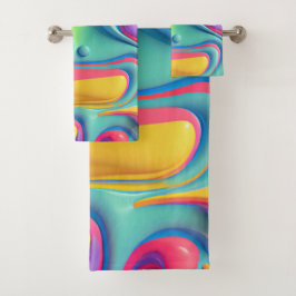 Rainbow-Formen aus Kunststoffen Badhandtuch Set