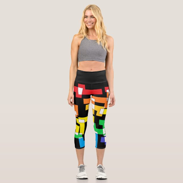 Rainbow-Formen Capri Leggings (Vorderseite)