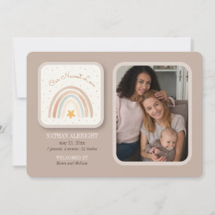 Rainbow Foto Birth Ankündigung