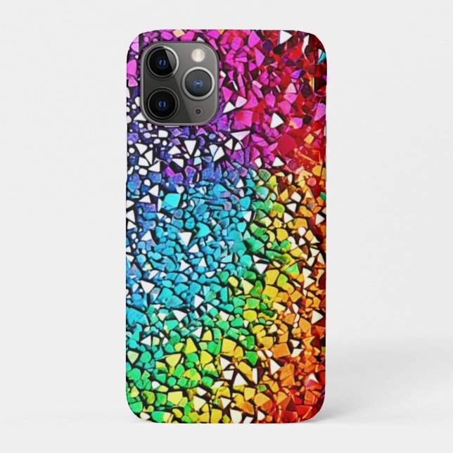 Rainbow Fragment Mosaik Case-Mate iPhone Hülle (Rückseite)