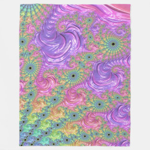 Rainbow-Fraktal Fleecedecke