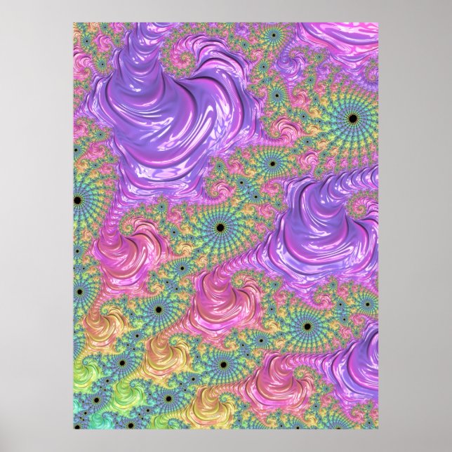 Rainbow-Fraktal Poster (Vorne)