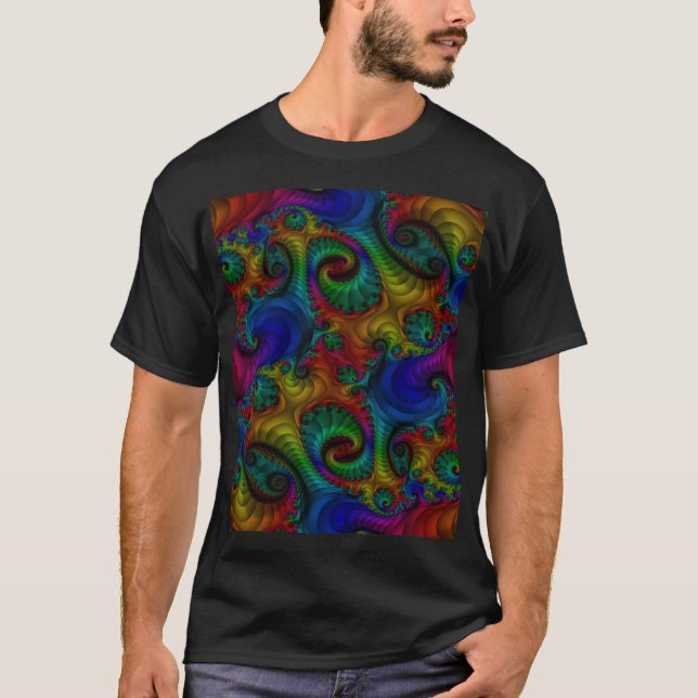 Rainbow-Fraktal-Shirt T-Shirt (Vorderseite)