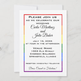 Rainbow Frame Wedding Einladung