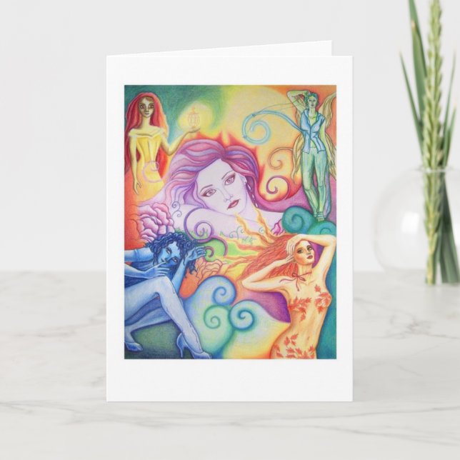Rainbow Frauenkarte Karte (Vorderseite)
