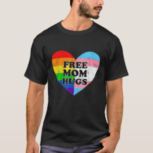 Rainbow Free Mama Hugs Transgender Flag Herz LGBT T-Shirt