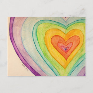 Rainbow Friendship Hearts Postkarten oder Karten