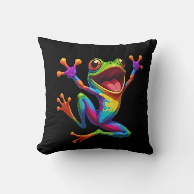 Rainbow Frog  Kissen (Vorderseite)