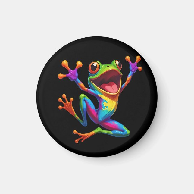 Rainbow Frog  Magnet (Vorne)