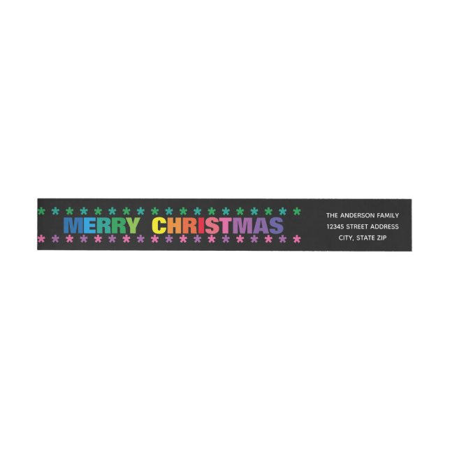Rainbow Frohe Weihnachten - Long Return Address La (Person)