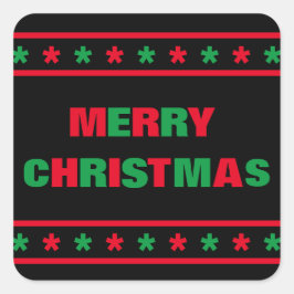 Rainbow Frohe Weihnachten - Square Sticker