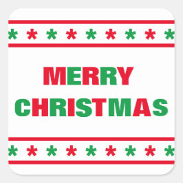 Rainbow Frohe Weihnachten - Square Sticker