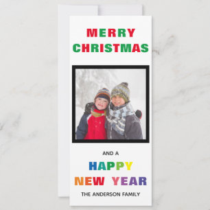 Rainbow Frohe Weihnachten - Vertikale Weihnachtska Einladung