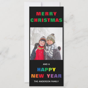 Rainbow Frohe Weihnachten - Vertikale Weihnachtska Einladung