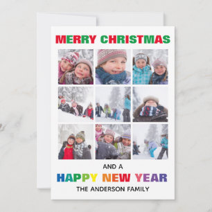 Rainbow Frohe Weihnachtscollage - Weihnachtskarte Einladung
