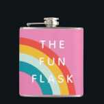 Rainbow Fun Flachmann<br><div class="desc">Der niedliche,  farbenfrohe Funchkolben ist das ideale Geschenk für Geburtstage,  Junggeselle und Junggeselinnen-Abschied. Text ist bearbeitbar.</div>