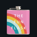 Rainbow Fun Flachmann<br><div class="desc">Der niedliche, farbenfrohe Funchkolben ist das ideale Geschenk für Geburtstage, Junggeselle und Junggeselinnen-Abschied. Text ist bearbeitbar.</div>