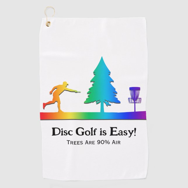 Rainbow Funny Disk Golf Putting Tree Hindernis Golfhandtuch (Vorderseite)
