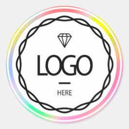 Rainbow für markenspezifische Logo-Holografie-Farb Runder Aufkleber