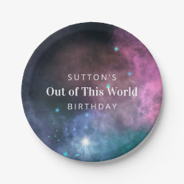 Rainbow Galaxy Birthday Pappteller