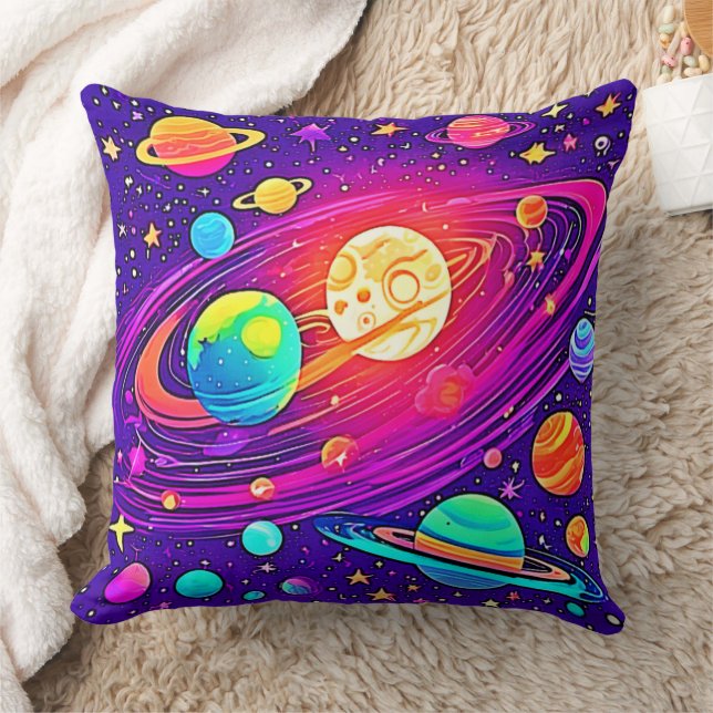 Rainbow Galaxy: Cartoon Spaß Kissen (Decke)