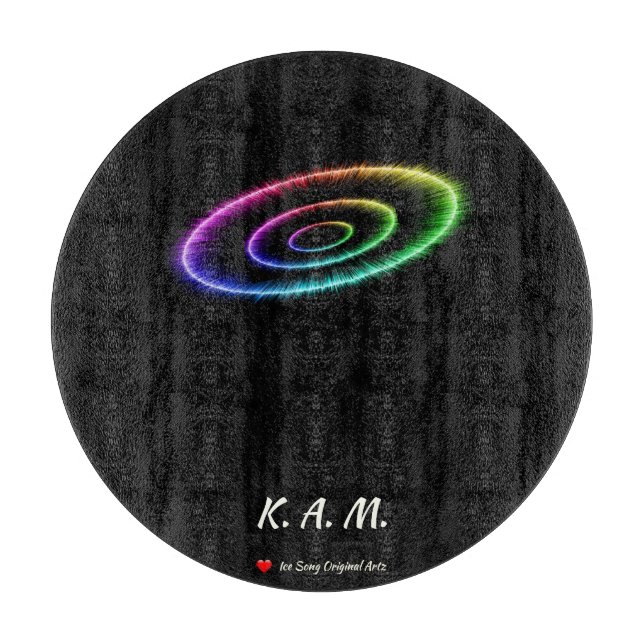 Rainbow-Galaxy-Rundglas Schneidebrett (Vorderseite)