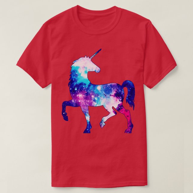 Rainbow Galaxy Unicorn Cool T-Shirt (Design vorne)