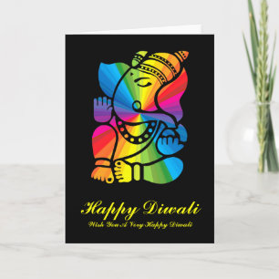Rainbow Ganesha Karte