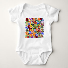 Rainbow Garden Baby Strampler