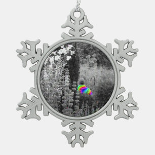 Rainbow Garden Besucher Snowflake Ornament