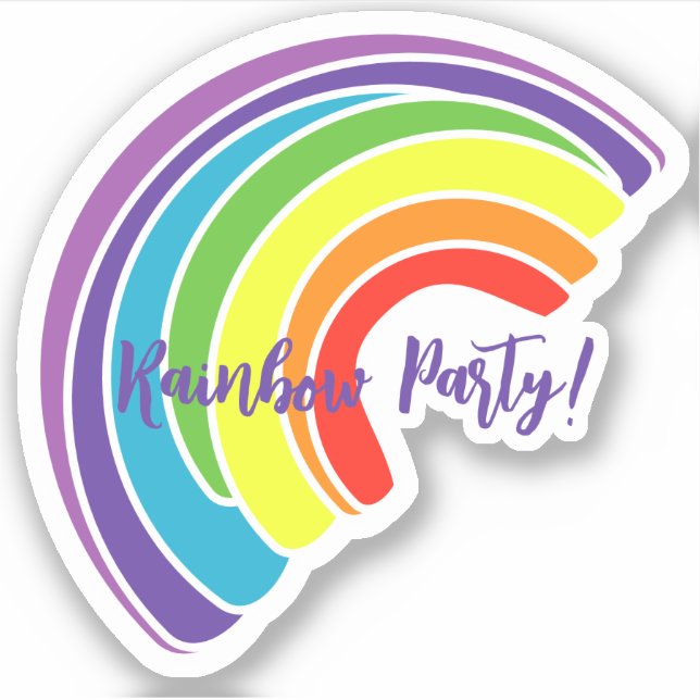 Rainbow Gastgeschenk Aufkleber (Vorderseite)