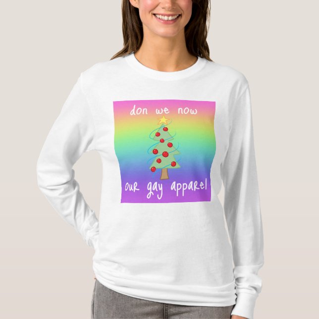 Rainbow Gay Apparel Long Sleeve T - Shirt (Vorderseite)