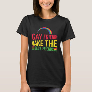 Rainbow Gay Best Friends LGBT Equality Rights Supp T-Shirt
