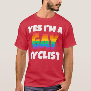 Rainbow Gay Cyclist Ja ich bin T-Shirt