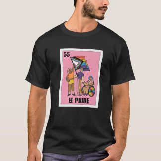 Rainbow Gay Flag LGBT Lottery Design - Mexican Bin T-Shirt